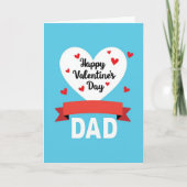 Valentines Day Dad Hearts Card カード (正面)
