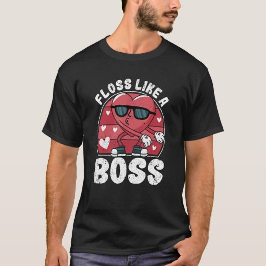 Valentine's Day Dance Heart Love Flossing Floss Li Tシャツ (正面)