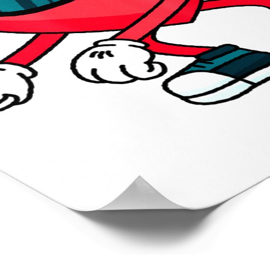 Valentines Day Dancing Heart ポスター (角)