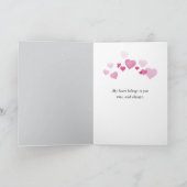 Valentine's Day Deer with Initials on Tree Heart シーズンカード (内部)