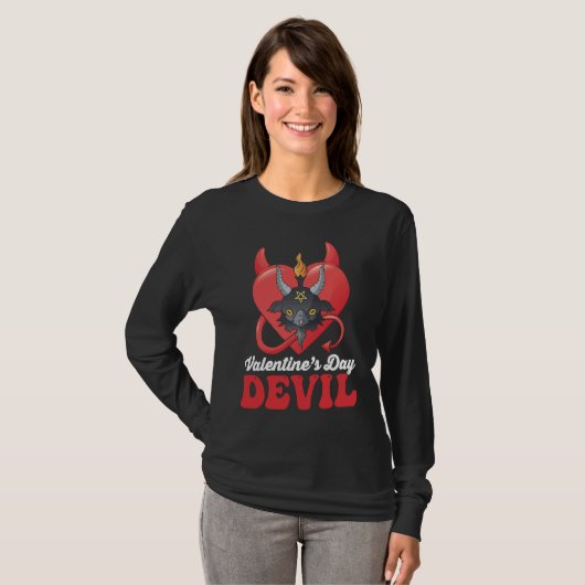 Valentine's Day Devil Baphomet Tシャツ (正面フル)