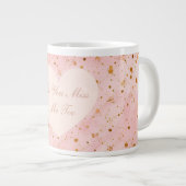 Valentine's Day, Do You Miss Me Too,Pink Love Hear ジャンボコーヒーマグカップ (正面右)