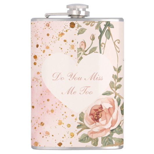 Valentine's Day, Do You Miss Me Too,Pink Love Hear フラスク (正面)