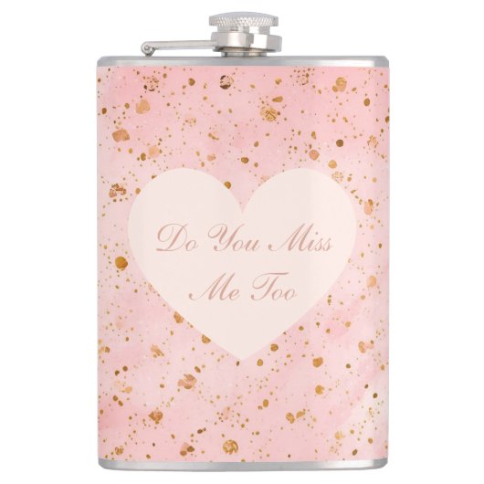 Valentine's Day, Do You Miss Me Too,Pink Love Hear フラスク (正面)