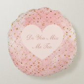 Valentine's Day, Do You Miss Me Too,Pink Love Hear ラウンドクッション (裏面)