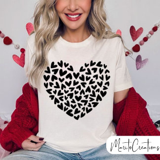 Valentine's Day, doodle hearts, Love,Valentine Mom Tシャツ