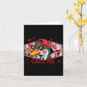 Valentine's Day Duck Hunting Camo Call Me Toddler  カード (黄色い花)