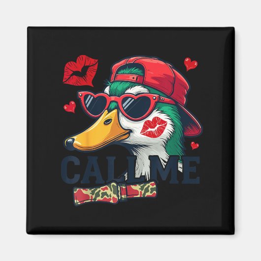 Valentine's Day Duck Hunting Camo Call Me Toddler  マグネット (正面)