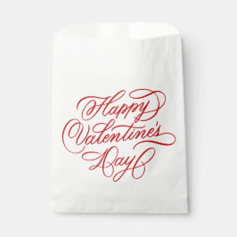 Valentines Day Elegant Deep Red Calligraphy  フェイバーバッグ