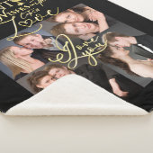Valentine's Day Elegant Gold Photo Collage  シェルパブランケット (3/4)