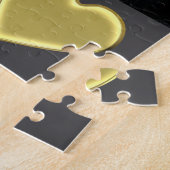 Valentine's Day Elegant Gold Photo Collage ジグソーパズル (側面)