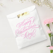 Valentines Day Elegant Pink Calligraphy  フェイバーバッグ (封をした状態)