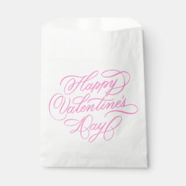 Valentines Day Elegant Pink Calligraphy  フェイバーバッグ