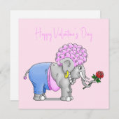 Valentines Day Elephant シーズンカード (正面/裏面)