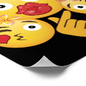 Valentine's Day Emoji Face Love Heart  for Kids ポスター (角)