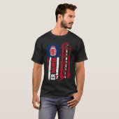 Valentines Day ER Nurse Stethoscope American Flag  Tシャツ (正面フル)