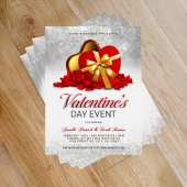 Valentine's Day Event Red Heart Box & Rose Petals チラシ