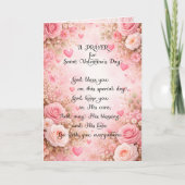  Valentines Day Floral Friendship Christian シーズンカード (正面)