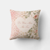 Valentine's Day, Flowers Pixels,Do You Miss Me Too クッション (裏面)