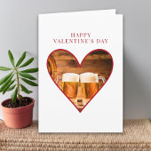 Valentines Day for Him, Beer Lover Valentine Heart カード