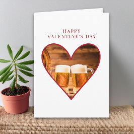 Valentines Day for Him, Beer Lover Valentine Heart カード