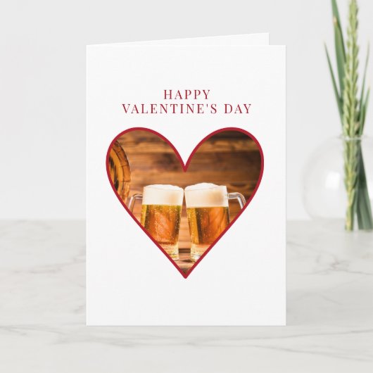 Valentines Day for Husband - Beer Lover Heart カード (正面)