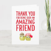 Valentine's Day for Vegan Friend, Cute Fruits Love カード (正面)