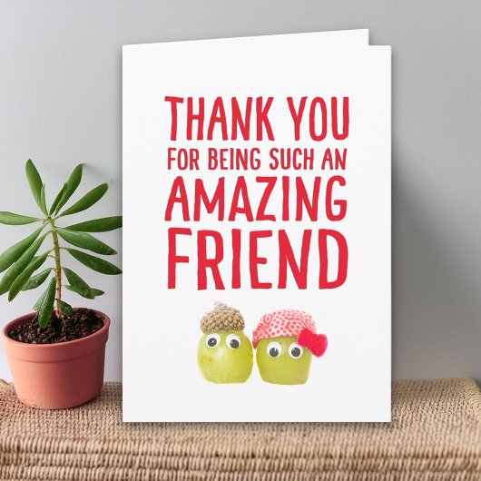 Valentine's Day for Vegan Friend, Cute Fruits Love カード