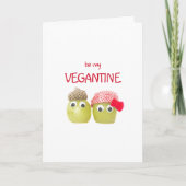 Valentine's Day for Vegans - Funny Cute Fruits カード (正面)