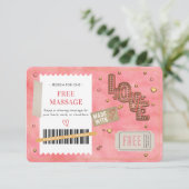 Valentine's Day Free Massage Love Couples Coupon (スタンド正面)