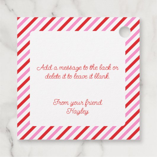 Valentine's Day Friend-Chip フェイバータグ (裏面)