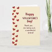 Valentines Day Friend Thank You Card カード (正面)