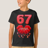 Valentines Day Funny 67 Six Seven Valentine Heart  Tシャツ (正面)