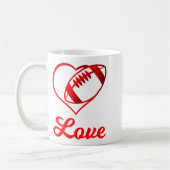 Valentines Day Gift For Football Lovers  コーヒーマグカップ (左)