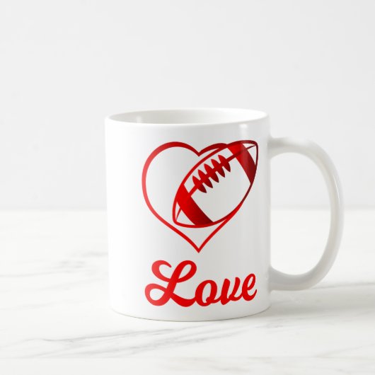 Valentines Day Gift For Football Lovers  コーヒーマグカップ (右)