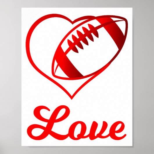 Valentines Day Gift For Football Lovers  ポスター (正面)