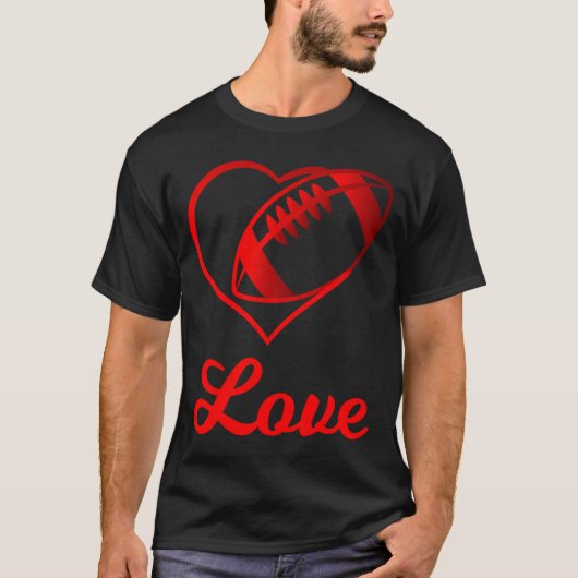 Valentines Day Gift For Football Lovers  Tシャツ (正面)