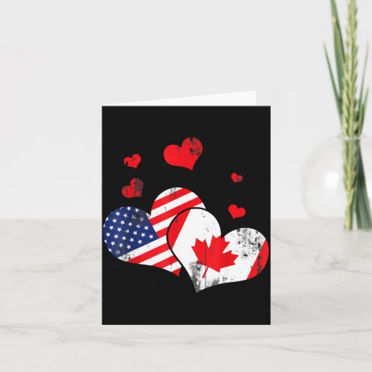 Valentine's Day Gift Maple Leaf Canada  カード (正面)