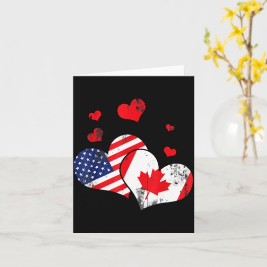 Valentine's Day Gift Maple Leaf Canada  カード (黄色い花)