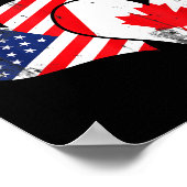 Valentine's Day Gift Maple Leaf Canada  ポスター (角)