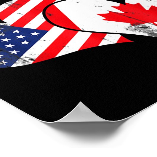 Valentine's Day Gift Maple Leaf Canada ポスター (角)