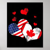 Valentine's Day Gift Maple Leaf Canada ポスター (正面)