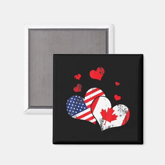 Valentine's Day Gift Maple Leaf Canada  マグネット (正面/裏面)