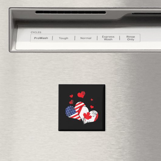 Valentine's Day Gift Maple Leaf Canada  マグネット (インサイチュ (食洗機))