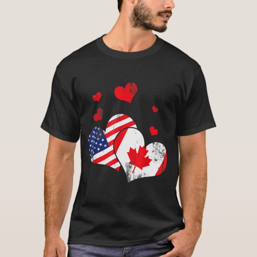 Valentine's Day Gift Maple Leaf Canada  Tシャツ (正面)