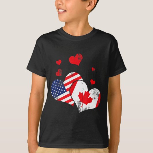 Valentine's Day Gift Maple Leaf Canada  Tシャツ (正面)
