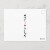 Valentine's Day Ginger Cat Basket Hearts ポストカード (裏面)