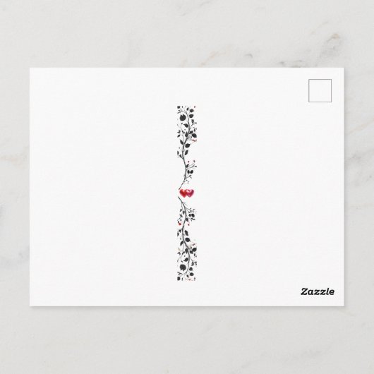 Valentine's Day Ginger Cat Basket Hearts  ポストカード (裏面)