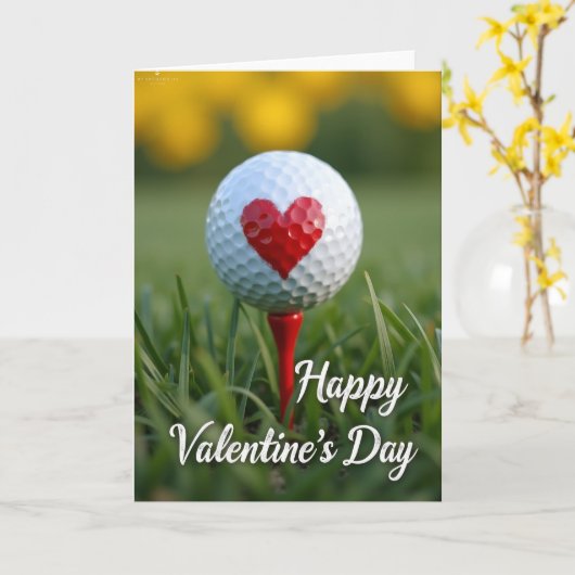 Valentines Day Golf Card カード (黄色い花)