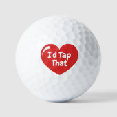 Valentines Day Golf Golfer For Him Men Husband Boy ゴルフボール (正面)